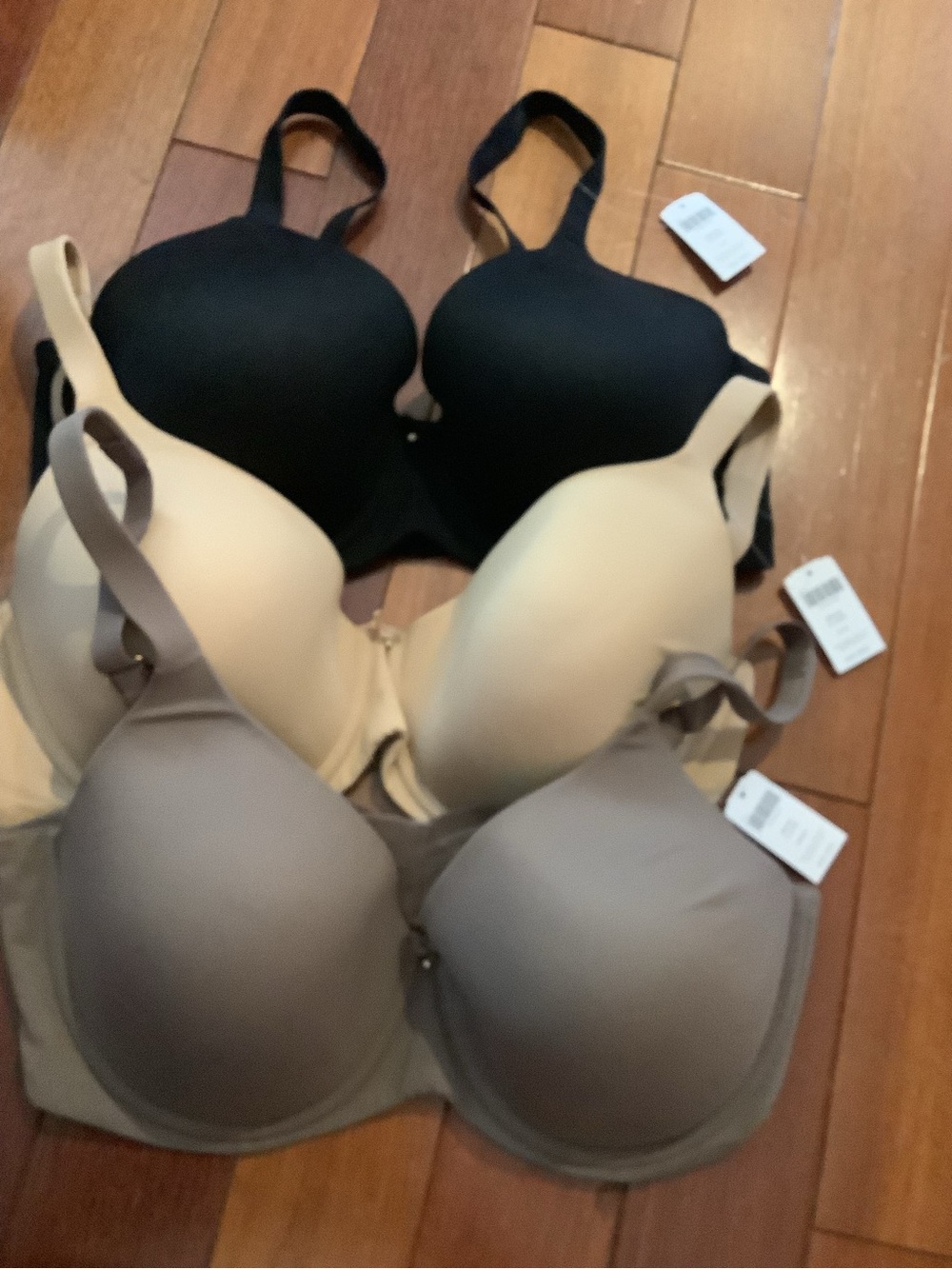 Soma Set of three T-Shirt Bras - Black, Soft Tan and Mocha Chino